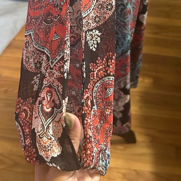 INC International Concepts Slit-Sleeve Geometric Dress – Multicolor, Size M - Picture 4 of 7